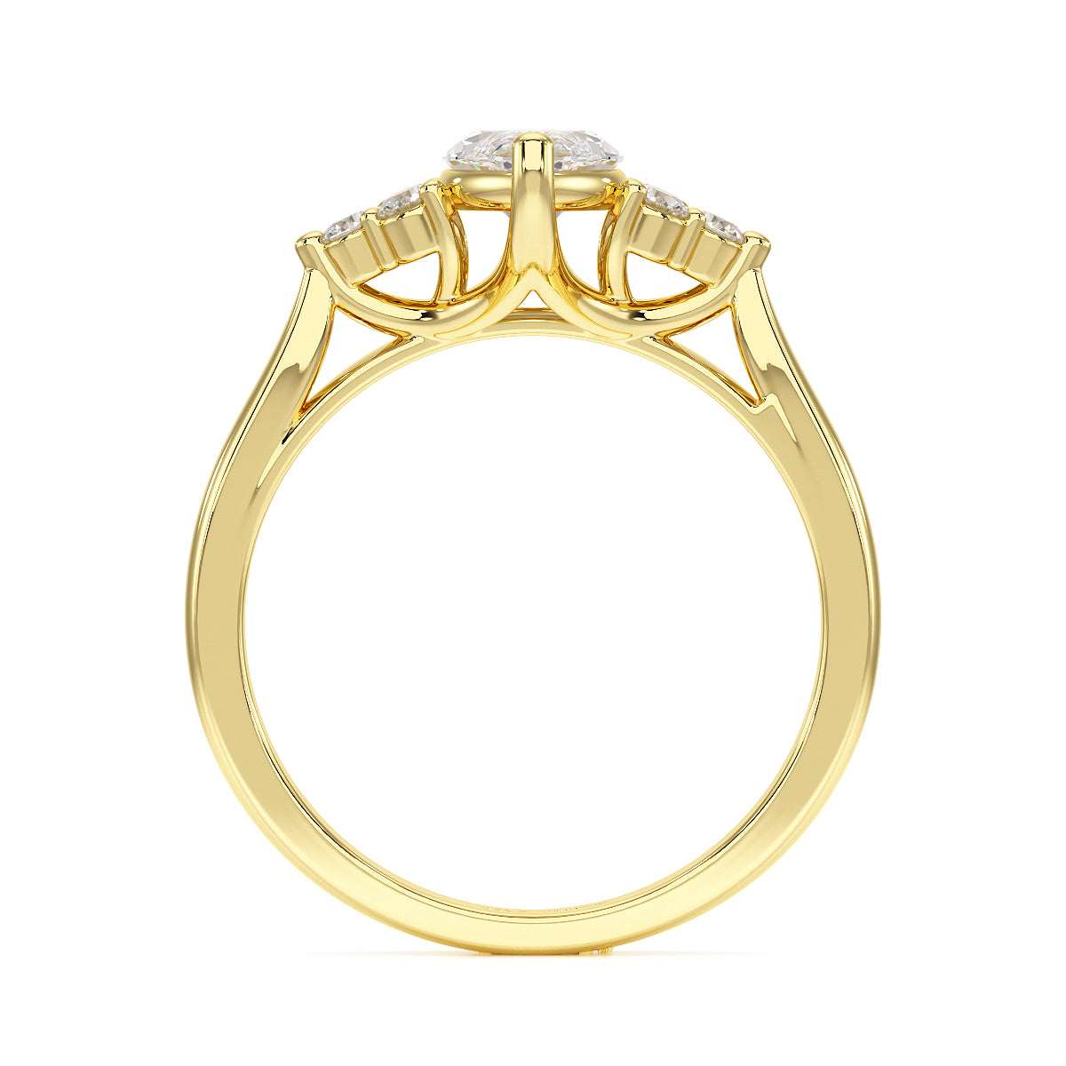 Marquise Trefoil Engagement Ring