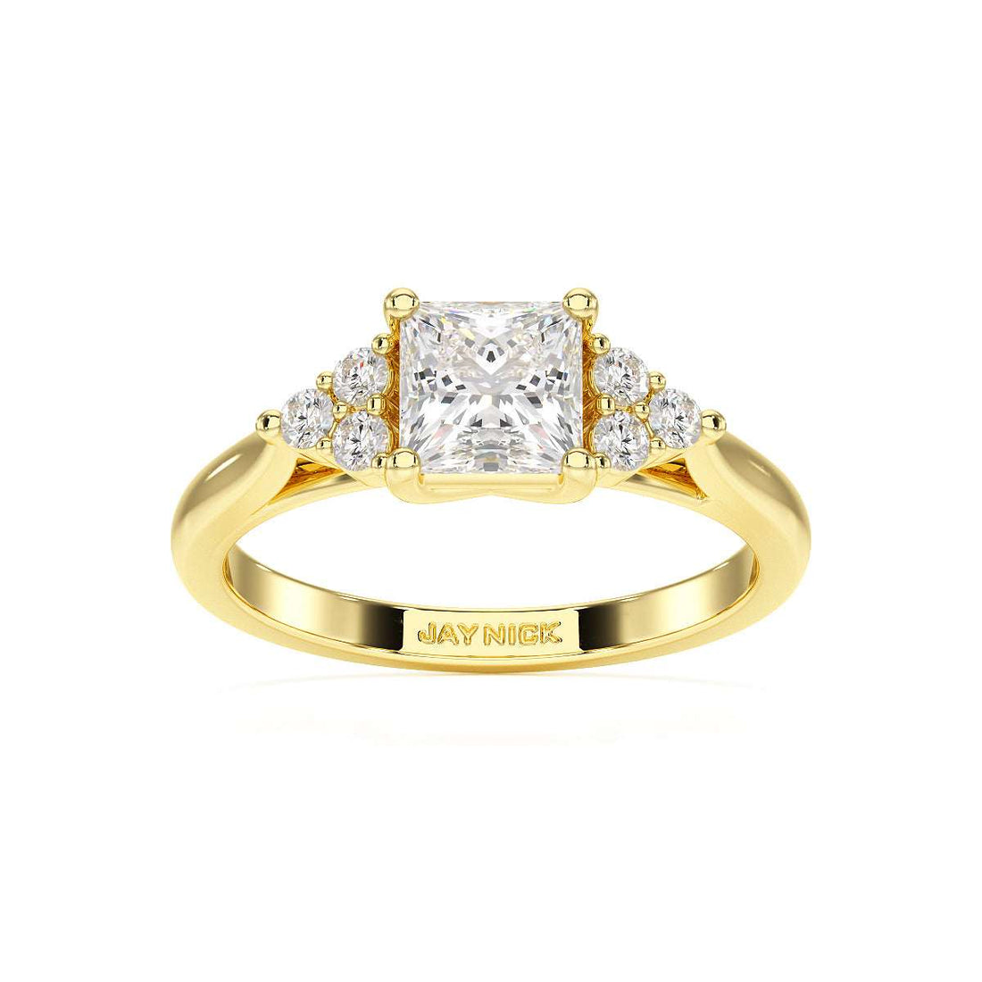 Princess Trefoil Engagement Ring