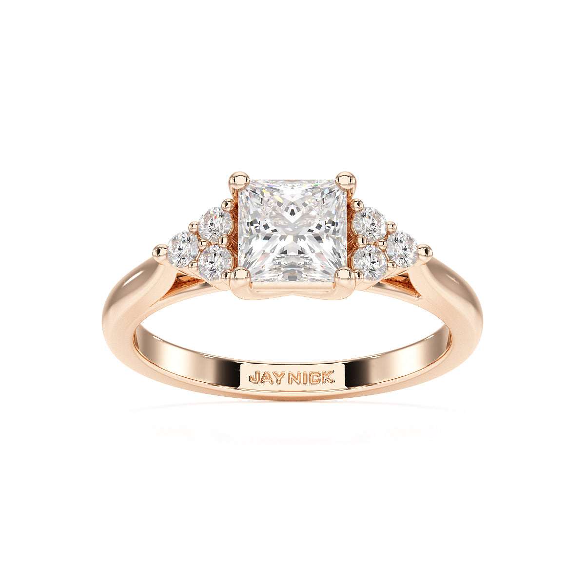 Princess Trefoil Engagement Ring