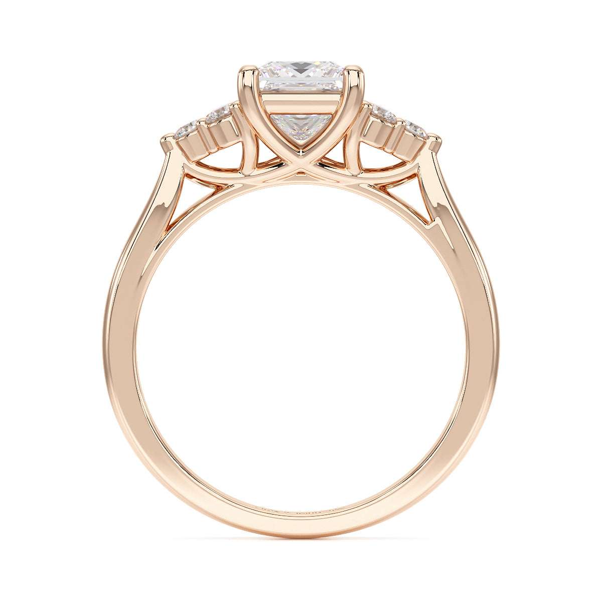 Princess Trefoil Engagement Ring