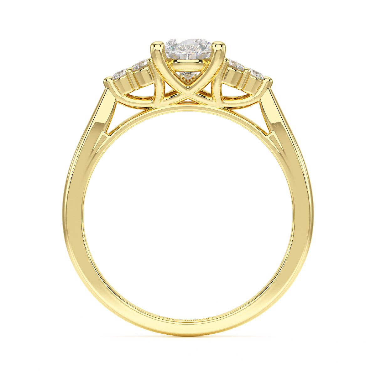 Pear Trefoil Engagement Ring