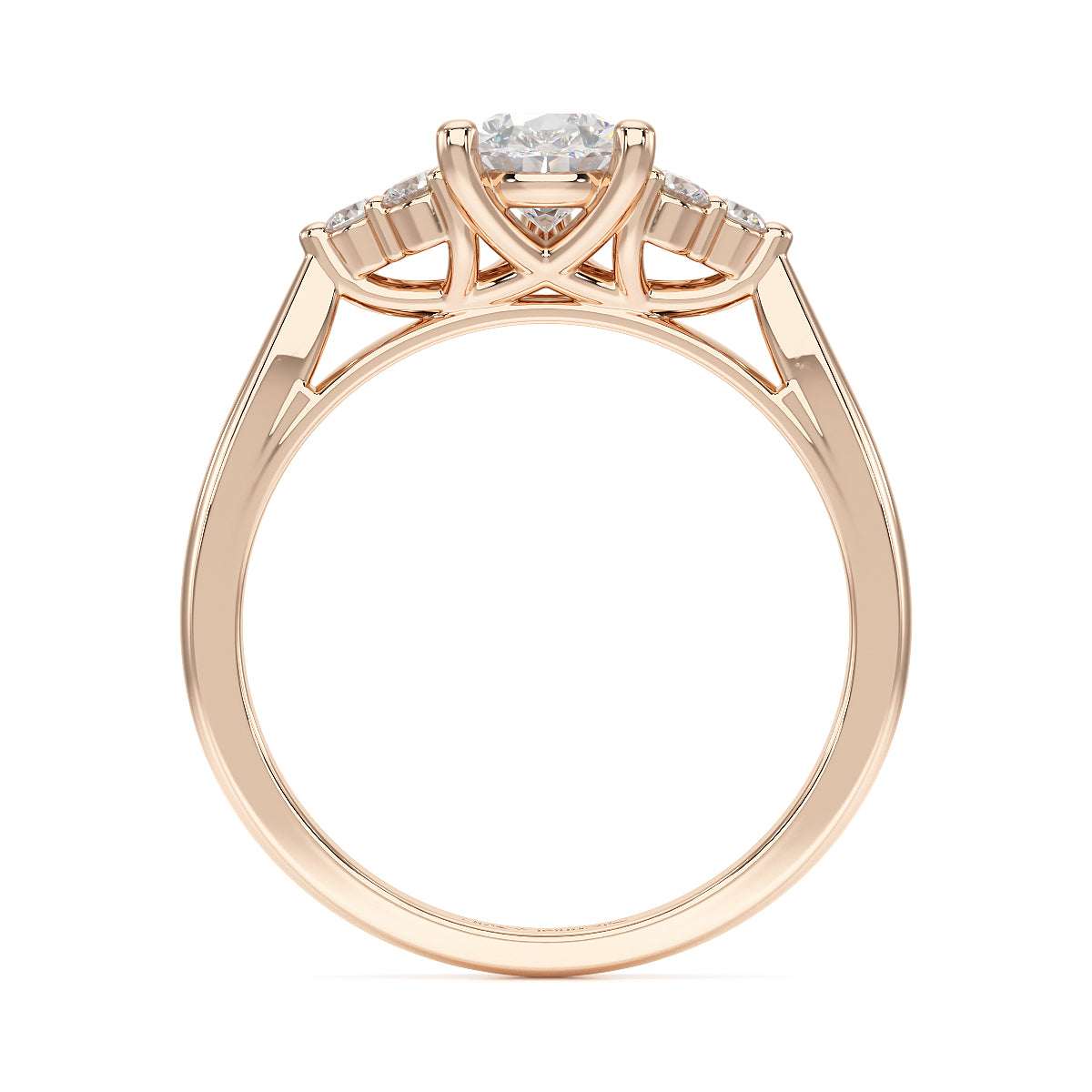Pear Trefoil Engagement Ring