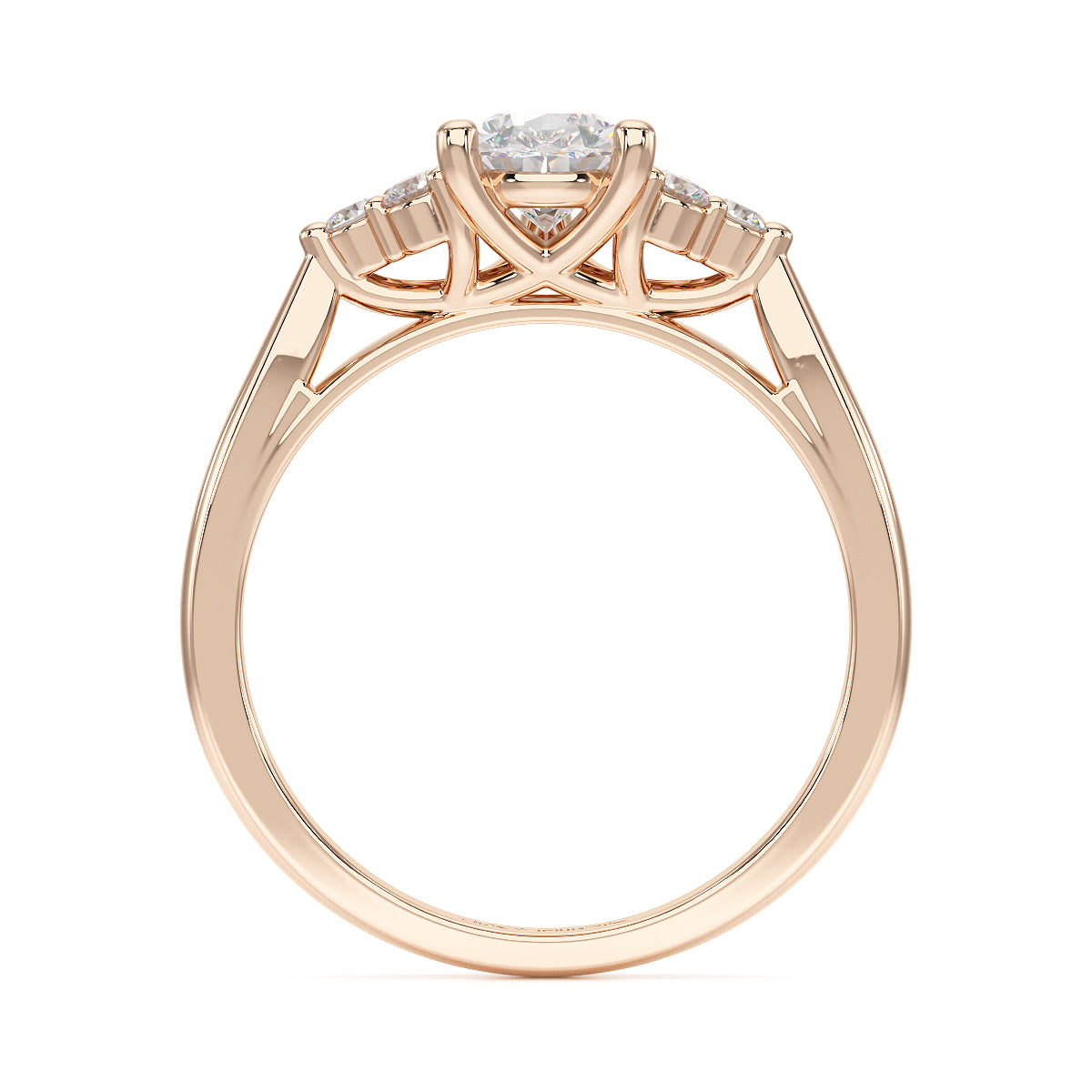 Pear Trefoil Engagement Ring