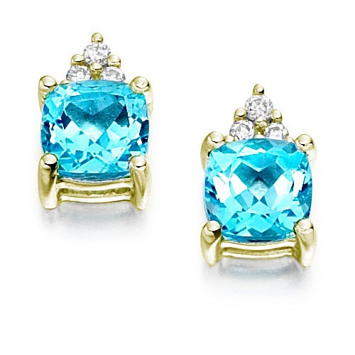 Blue Topaz Trefoil Earrings