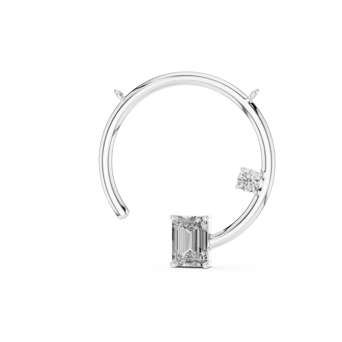 Emerald Cut Loop Pendant