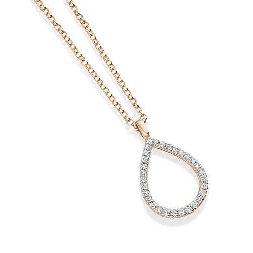 Drop Pendant in white gold