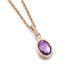 Amethyst Bezel Pendant in rose gold