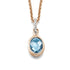 Aquamarine Bezel Pendant in rose gold
