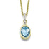 Aquamarine Bezel Pendant in yellow gold