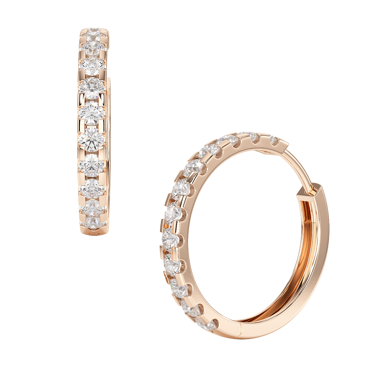 Classic Hoop Earrings in rose gold