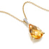Citrine Pear Pendant in yellow gold