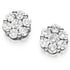 Cluster Stud Earrings in white gold or platinum
