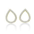 A pair of drop-shaped stud earrings
