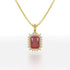 Emerald Ruby Sunburst Pendant