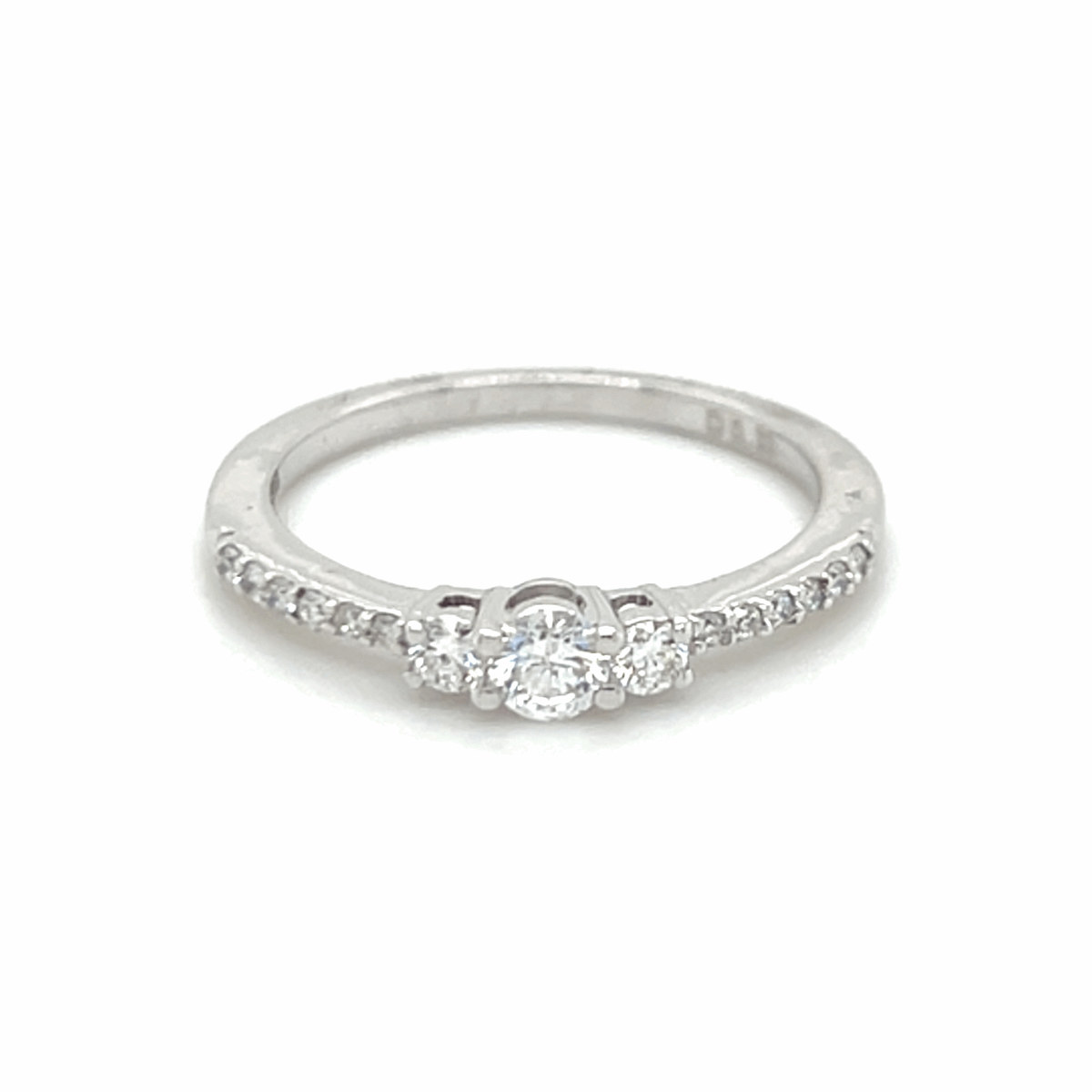 0.35ct Trilogy Engagement Ring 9K White Gold