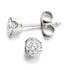 Half Rubover Solitaire Earrings in white gold or platinum