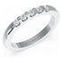 Round Cut Channel Set Five Stone Ring in white gold or platinum, perspective view