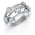 Bubble Seven Stone Ring in white gold or platinum, perspective view