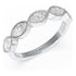 Marquise Cut Bezel Set Five Stone Ring in white gold or platinum, perspective view
