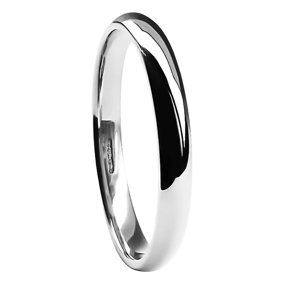 Light Court Shape Wedding Band