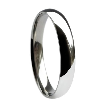 Light D Shape Wedding Band