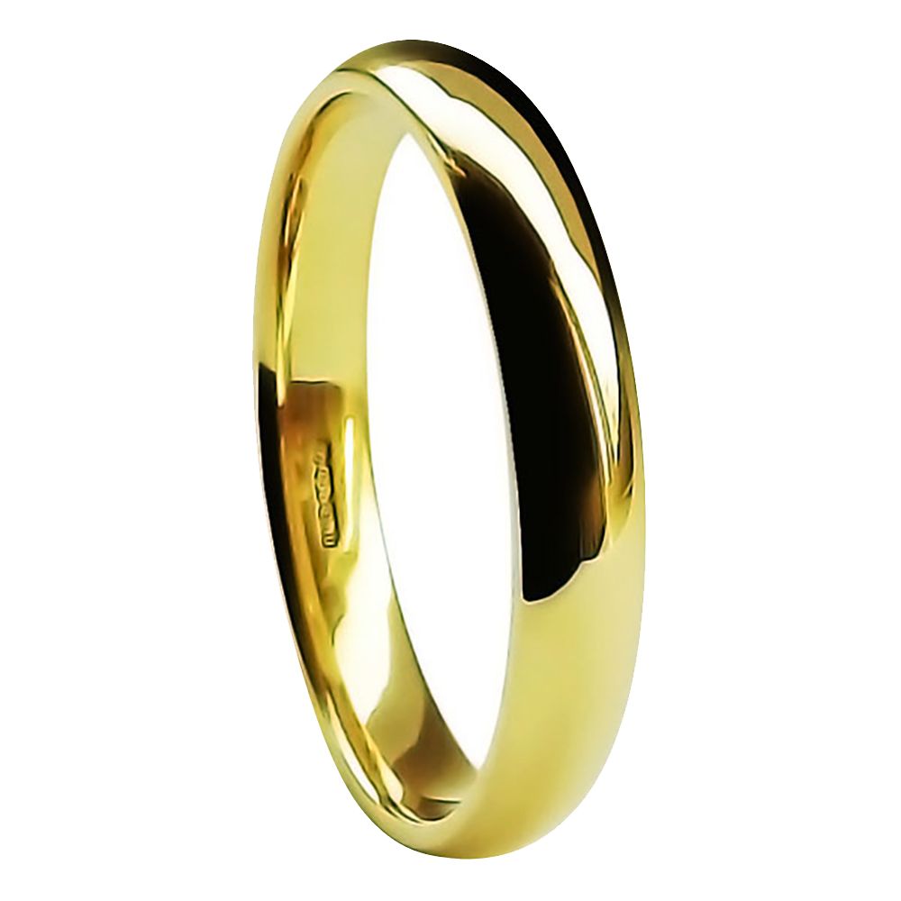 Light D Shape Wedding Band