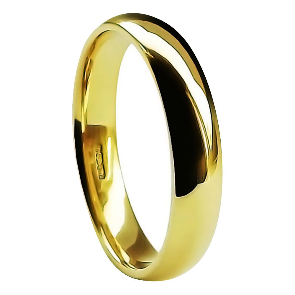 Light D Shape Wedding Band