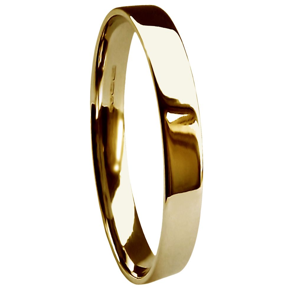 Heavy Flat Court Shape Wedding Band