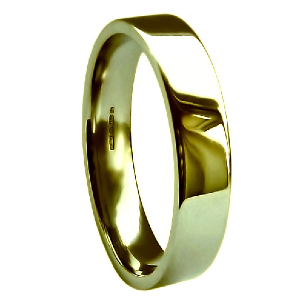 Heavy Flat Court Shape Wedding Band