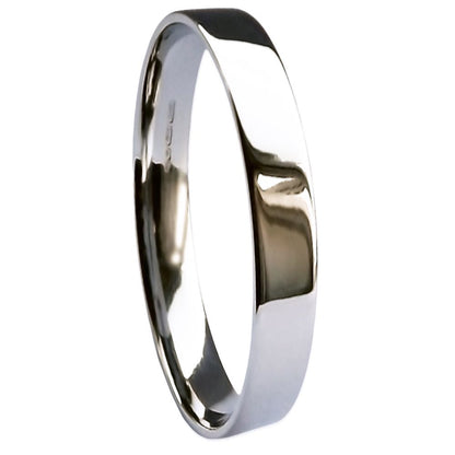 Light Flat Court Shape Wedding Band