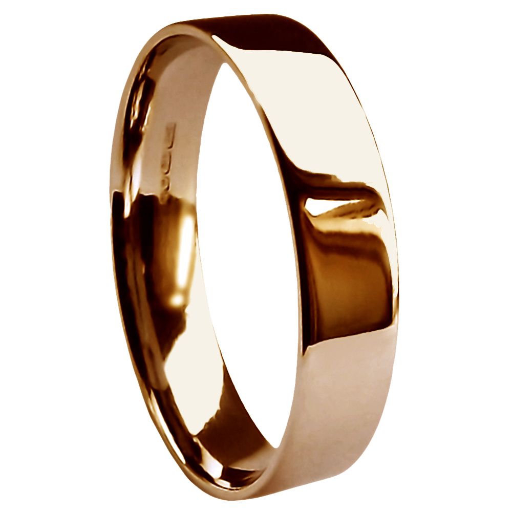 Light Flat Court Shape Wedding Band