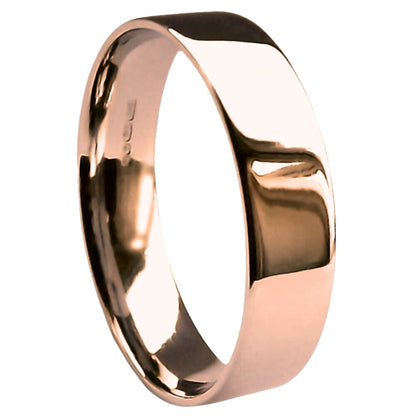 Light Flat Court Shape Wedding Band