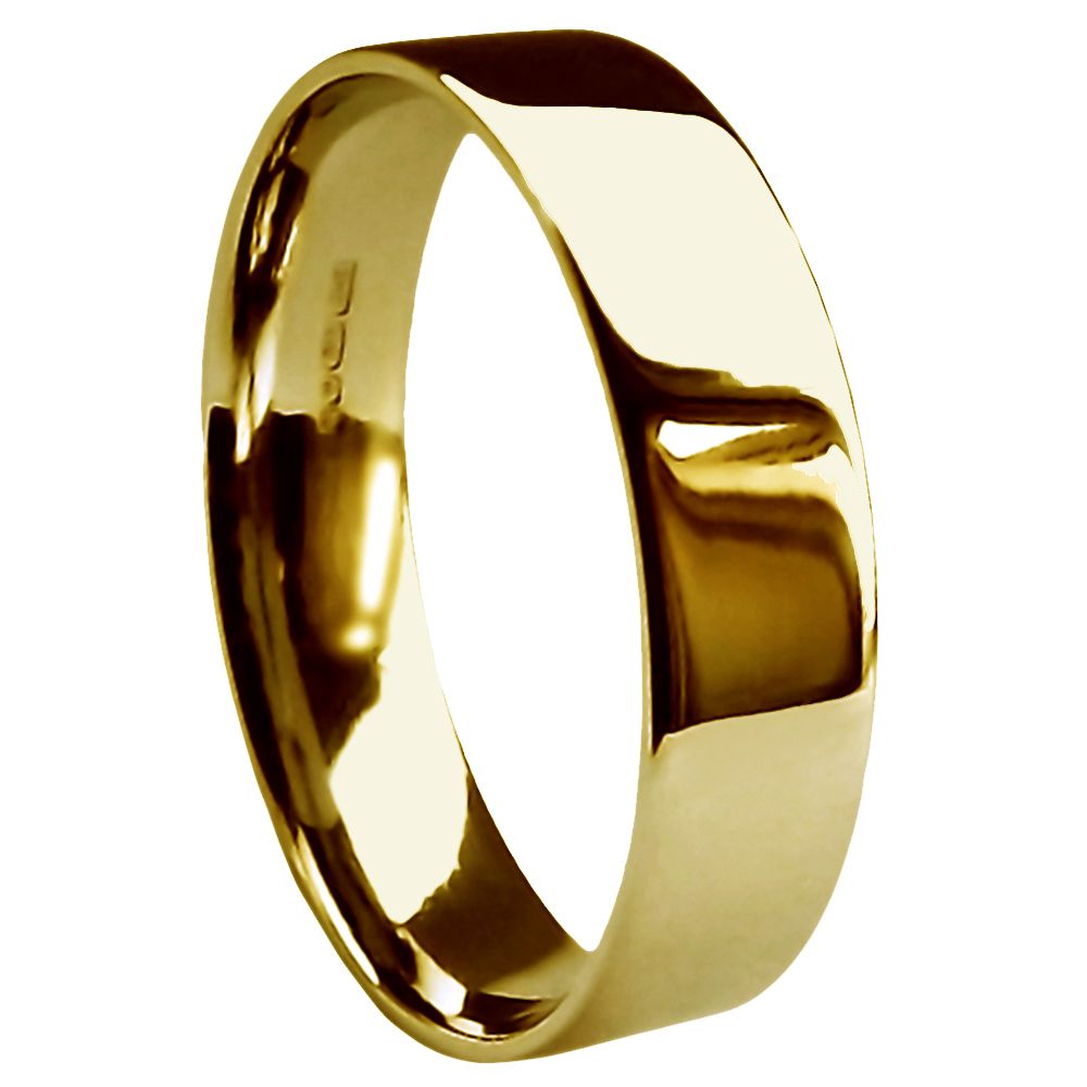 Medium Flat Court Shape Wedding Band