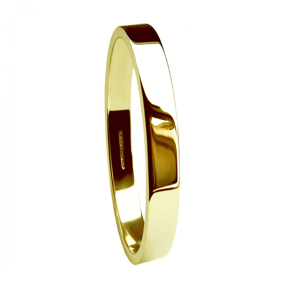 Heavy Flat Shape Wedding Band