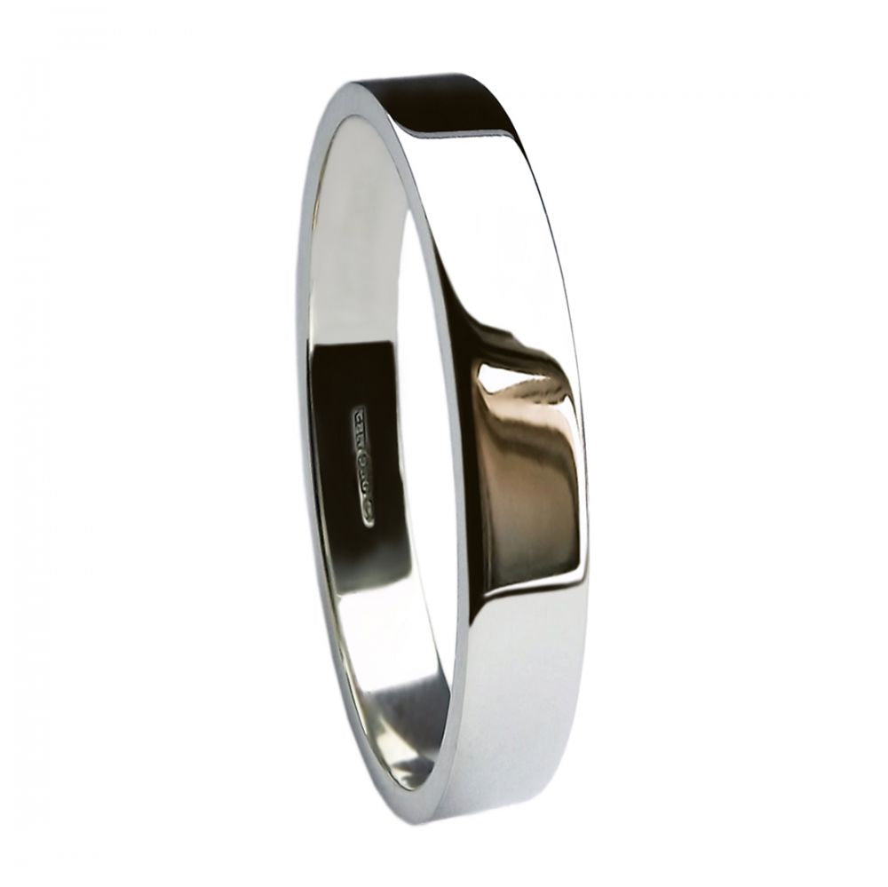 Light Flat Shape Wedding Band