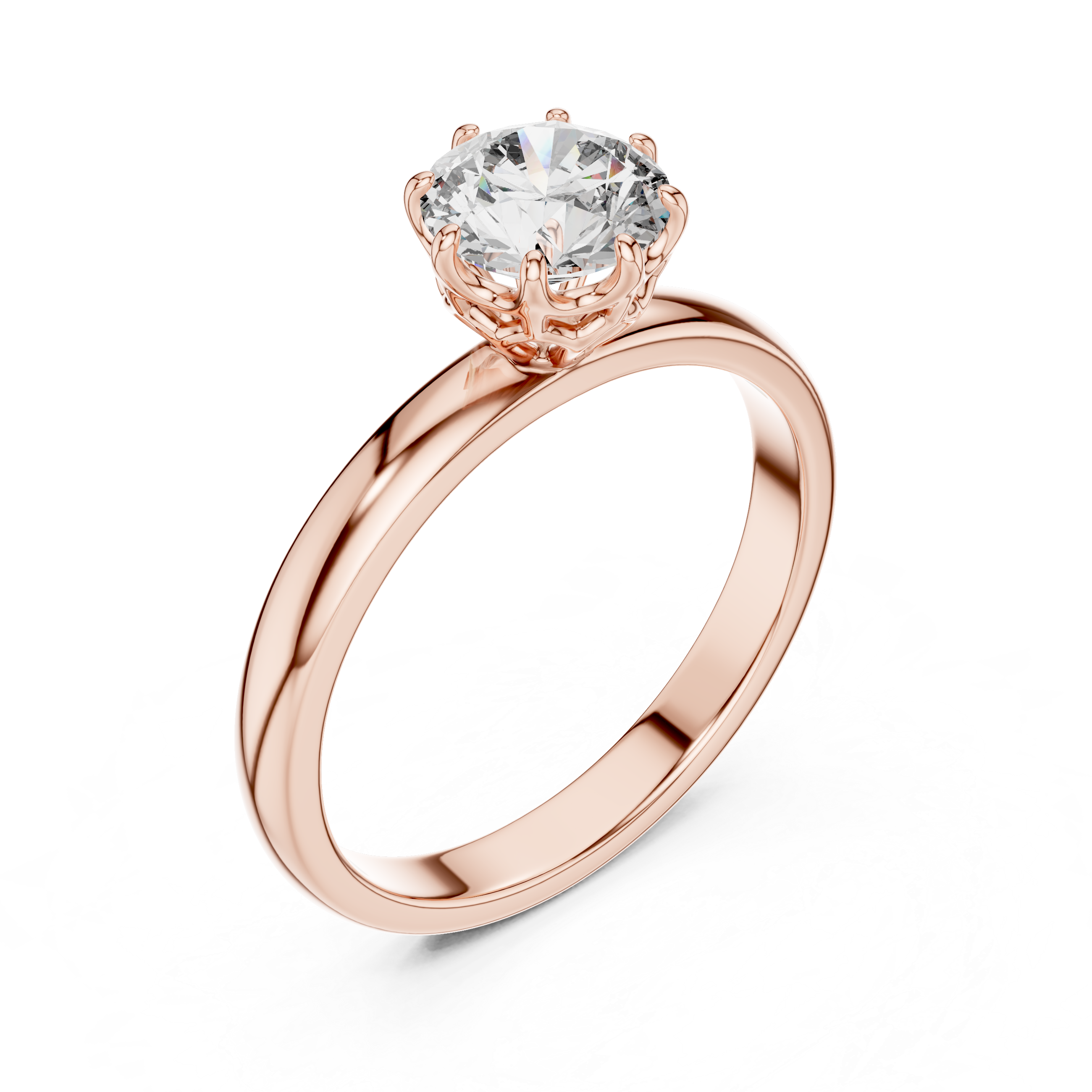 Crown Set Solitaire Ring