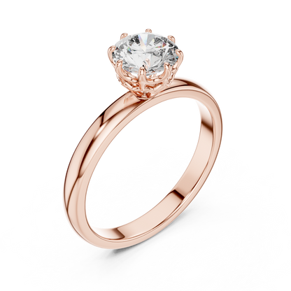 Crown Set Solitaire Ring