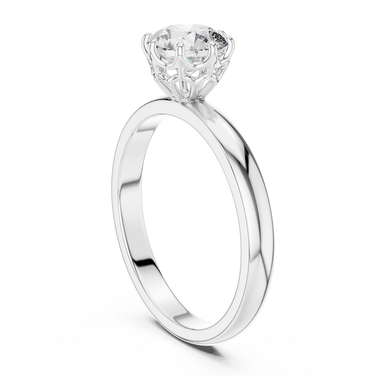 Crown Set Solitaire Ring