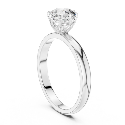 Crown Set Solitaire Ring