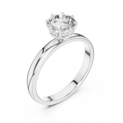 Crown Set Solitaire Ring