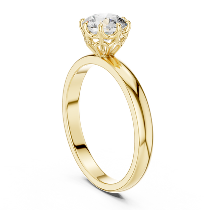 Crown Set Solitaire Ring
