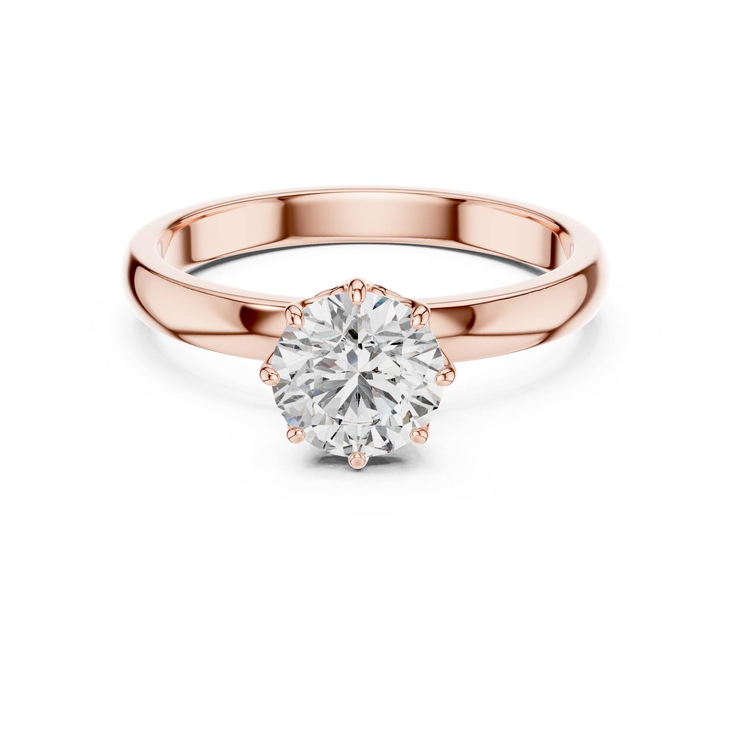 Crown Set Solitaire Ring