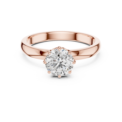 Crown Set Solitaire Ring
