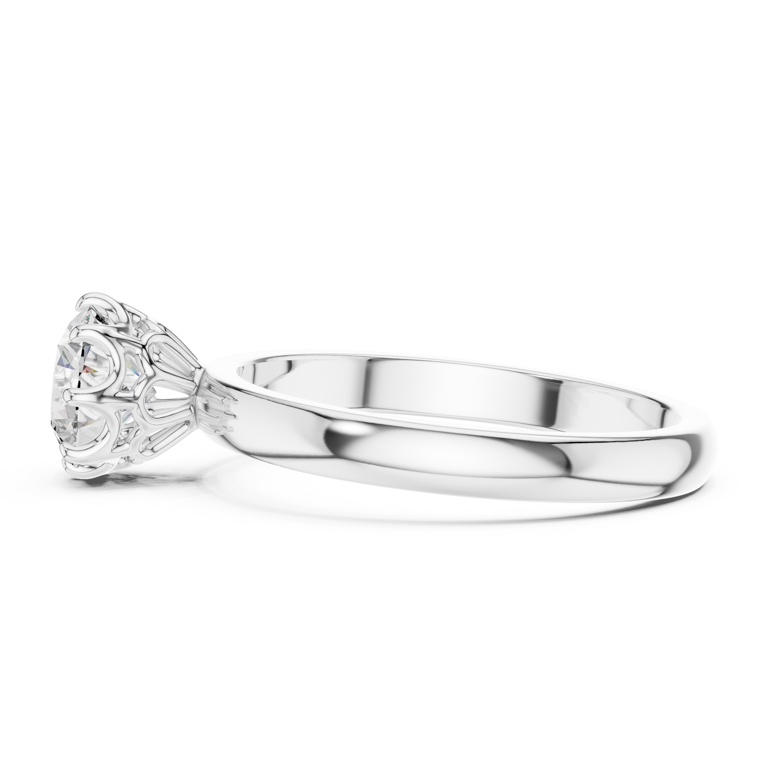 Crown Set Solitaire Ring
