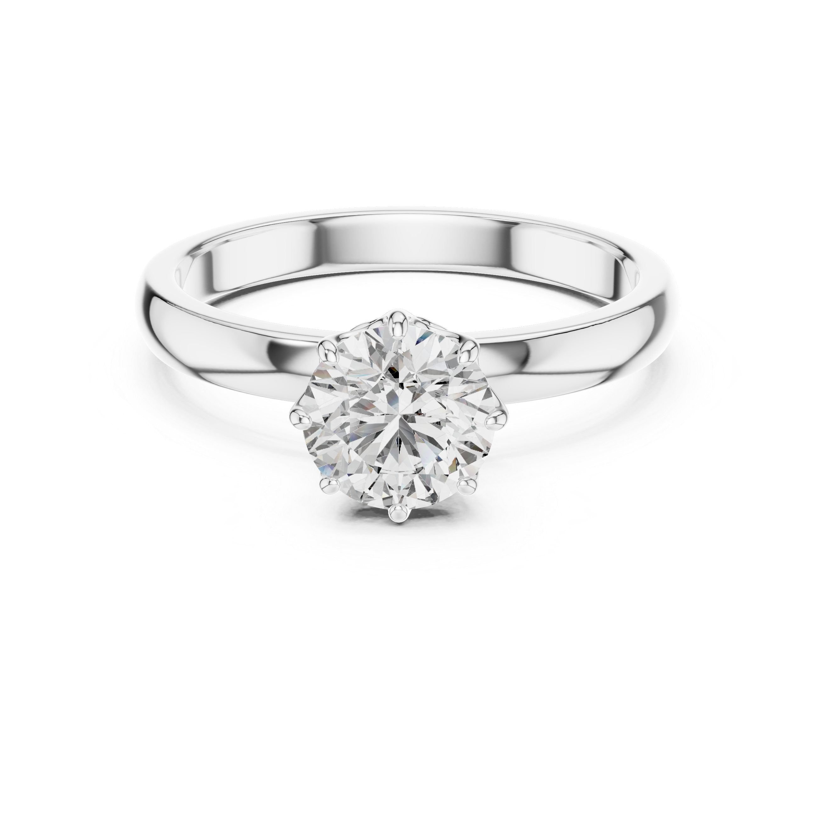 Crown Set Solitaire Ring