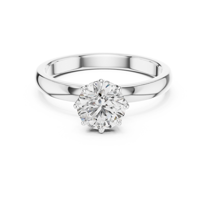 Crown Set Solitaire Ring