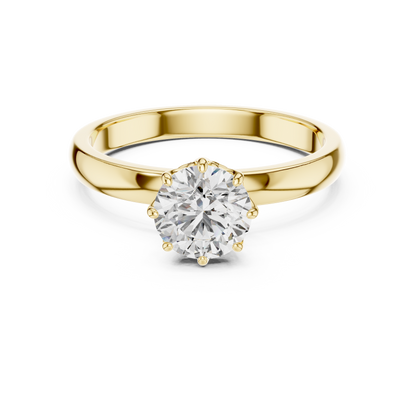 Crown Set Solitaire Ring