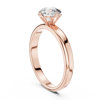 Petal Set Solitaire Ring
