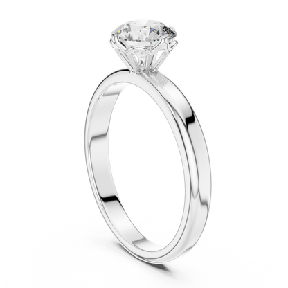 Petal Set Solitaire Ring