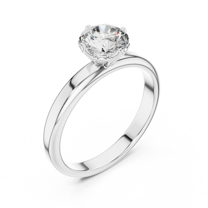 Petal Set Solitaire Ring